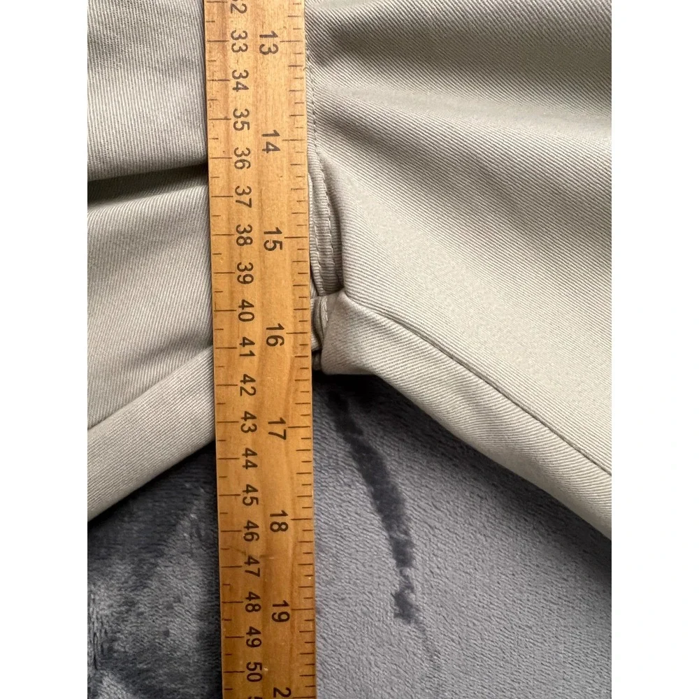 Lee Double Pleat Chino Pants‎ Mens 48x32 Khaki Wrinkle Free Tapered Leg 414-1250